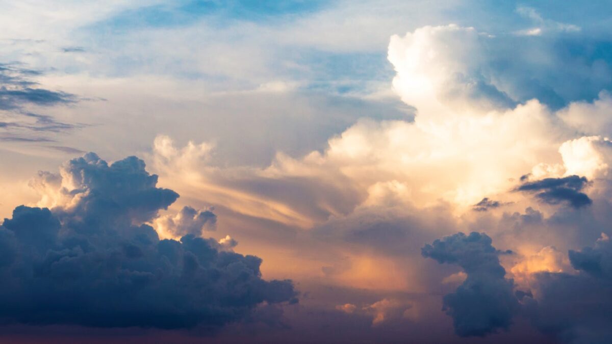 blue sky with white clouds